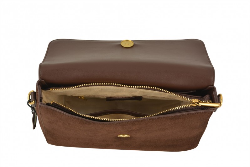 Сумка жіноча коричнева з натуральної замши (008488)