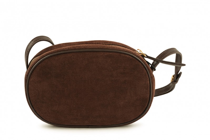 Сумка жіноча коричнева з натуральної замши (008575)