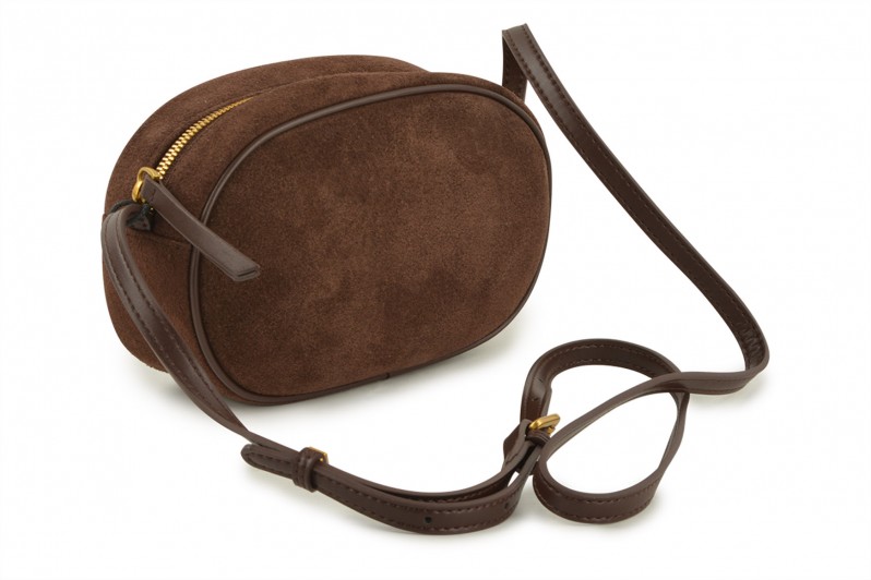 Сумка жіноча коричнева з натуральної замши (008575)