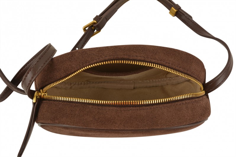 Сумка жіноча коричнева з натуральної замши (008575)