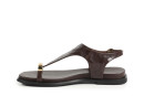 Босоніжки жіночі коричневі з натуральної шкіри (008891)