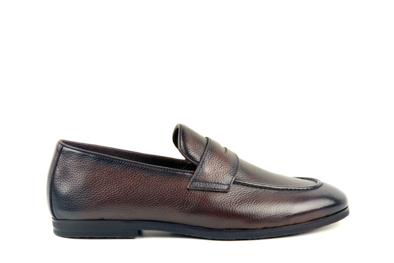 Туфлі чоловічі коричневі з натуральної шкіри (009047)