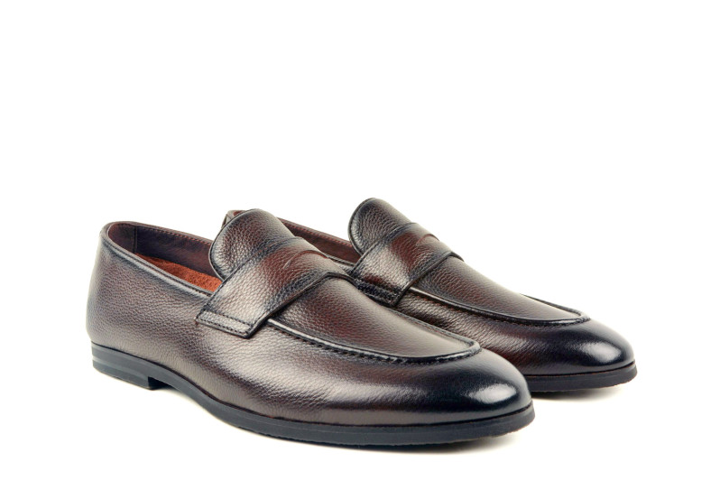 Туфлі чоловічі коричневі з натуральної шкіри (009047)