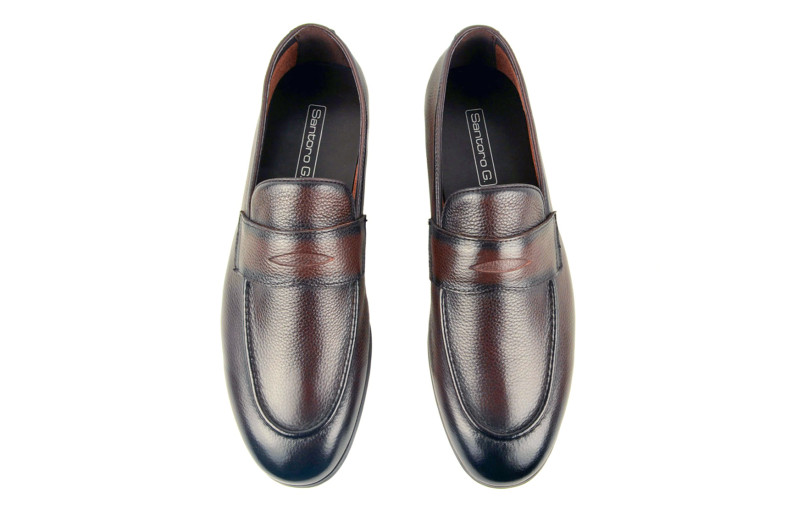 Туфлі чоловічі коричневі з натуральної шкіри (009047)