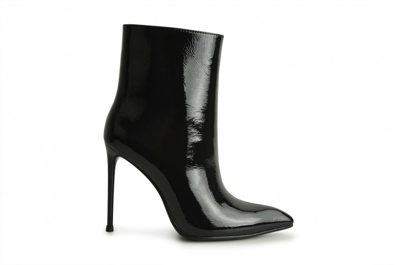 Черевики жіночі чорні з натурального лаку (008670) Черевики жіночі чорні з натурального лаку (008670)