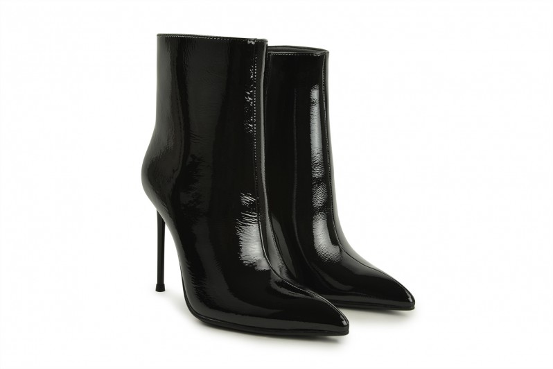 Черевики жіночі чорні з натурального лаку (008670) Черевики жіночі чорні з натурального лаку (008670)