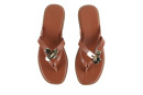 Шльопанці жіночі руді з натуральної шкіри (008994)
