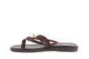 Шльопанці жіночі коричневі з натуральної шкіри (008988)