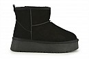 Уггі жіночі чорні з натуральної замши (008543)