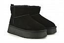 Уггі жіночі чорні з натуральної замши (008543)