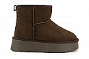 Уггі жіночі коричневі з натуральної замши (008544)