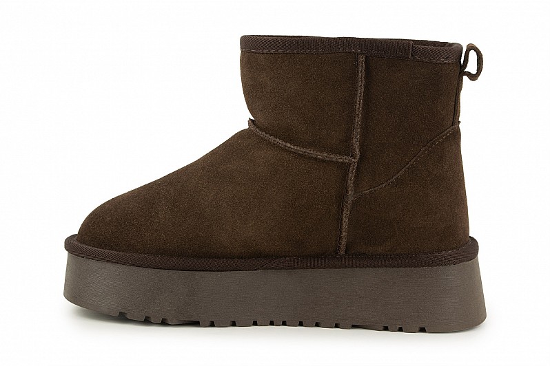 Уггі жіночі коричневі з натуральної замши (008544)