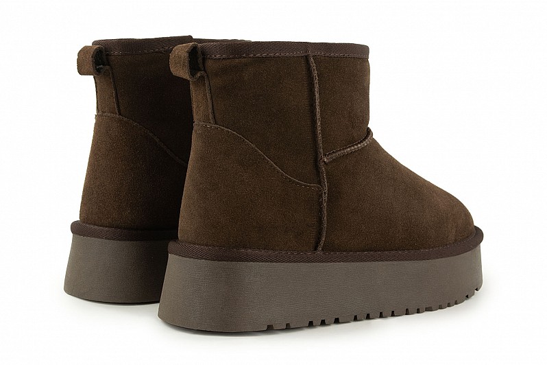 Уггі жіночі коричневі з натуральної замши (008544)