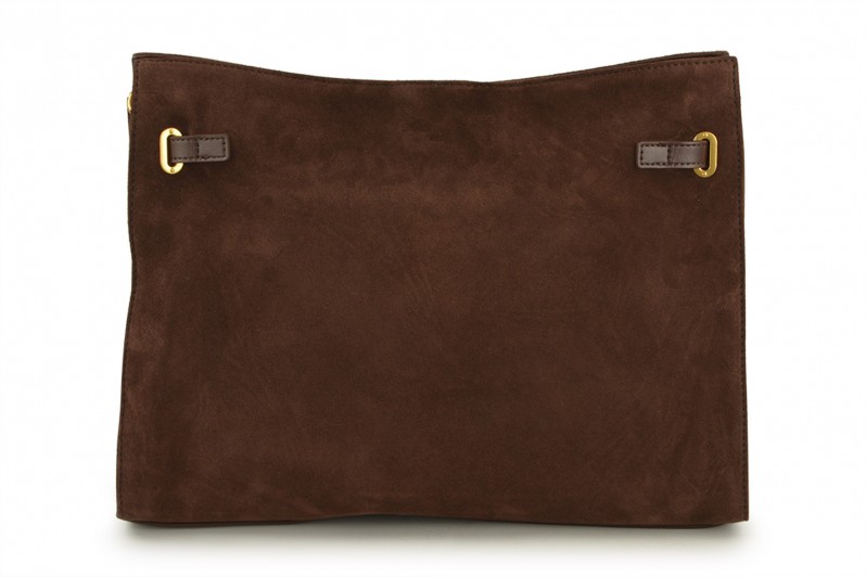 Сумка жіноча коричнева з натуральної замши (008576)