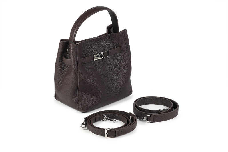 Сумка жіноча коричнева з натуральної шкіри (008881)