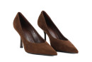 Туфлі жіночі коричневі з натуральної замши (008984)