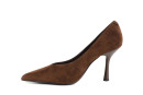 Туфлі жіночі коричневі з натуральної замши (008984)