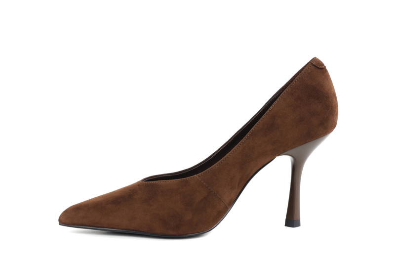 Туфлі жіночі коричневі з натуральної замши (008984)