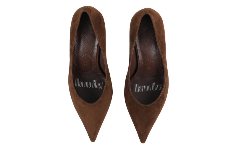 Туфлі жіночі коричневі з натуральної замши (008984)