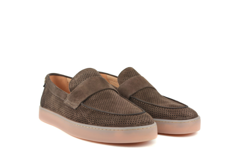 Туфлі чоловічі коричневі з натуральної замши (009050)