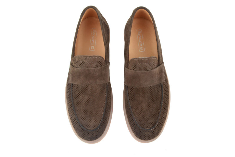 Туфлі чоловічі коричневі з натуральної замши (009050)