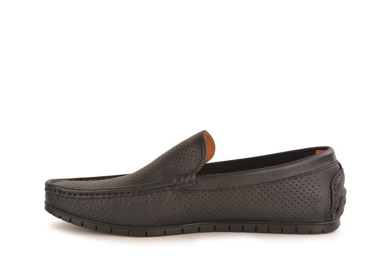 Мокасини чоловічі чорні з натуральної шкіри (008846)