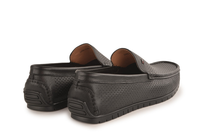 Мокасини чоловічі чорні з натуральної шкіри (008846)