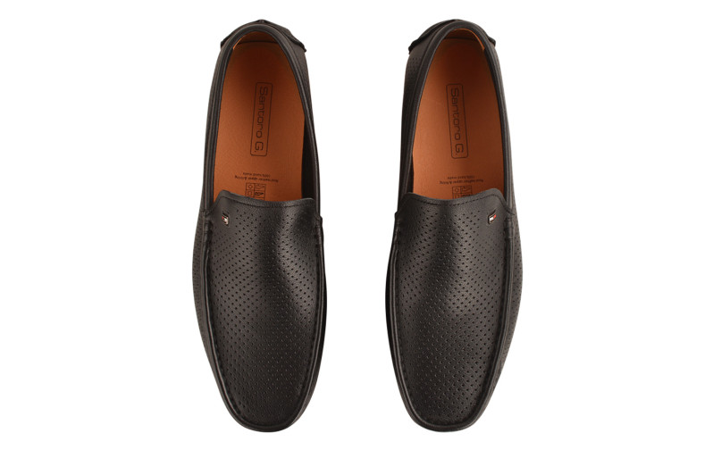 Мокасини чоловічі чорні з натуральної шкіри (008846)