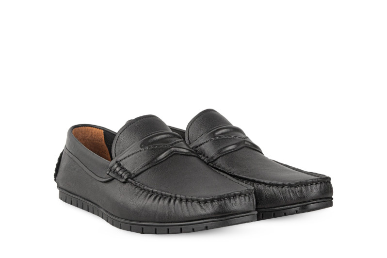 Мокасини чоловічі чорні з натуральної шкіри (008847)