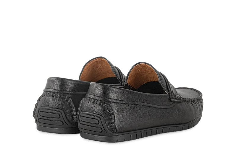 Мокасини чоловічі чорні з натуральної шкіри (008847)