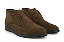 Ботинки мужские коричневые из натуральной замши (008496)