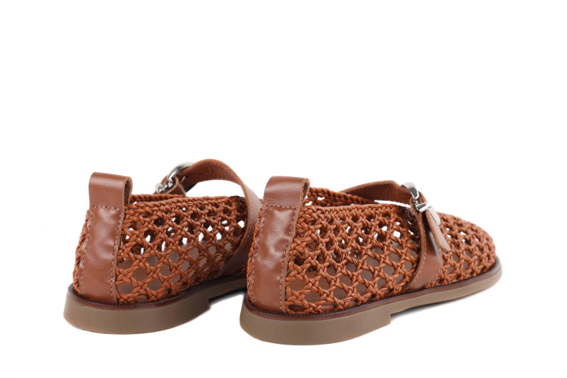 Балетки жіночі руді зі штучної шкіри (008996)