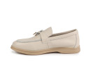 Лофери жіночі молочні з натуральної шкіри (008724)