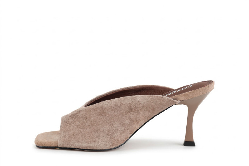 Мюлі бежеві з натуральної замши (009003)