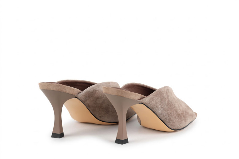 Мюлі бежеві з натуральної замши (009003)