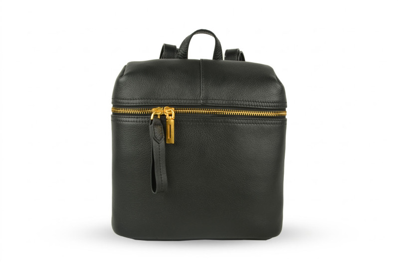 Рюкзак жіночий чорний з натуральної шкіри (009041)