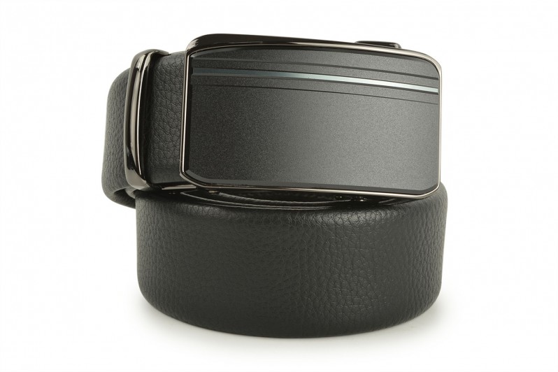 Ремінь чоловічий чорний з натуральної шкіри (008692)