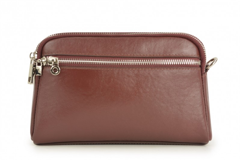 Сумка жіноча бордова з натуральної шкіри (008728)