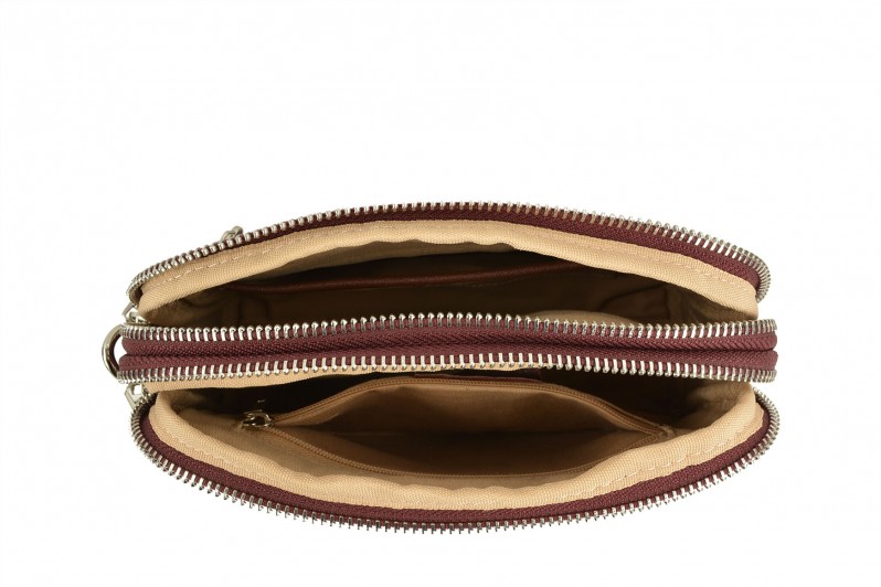 Сумка жіноча бордова з натуральної шкіри (008728)