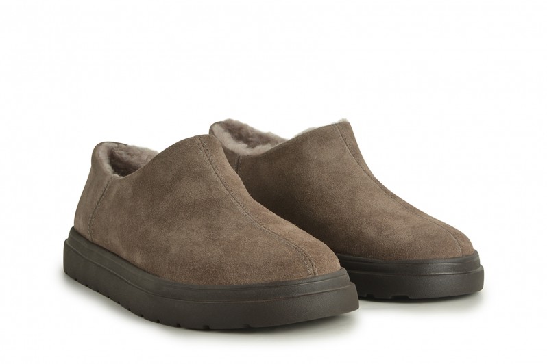 Туфлі жіночі сірі з натуральної замши (008649)