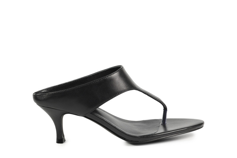 Мюлі чорні з натуральної шкіри (008903)