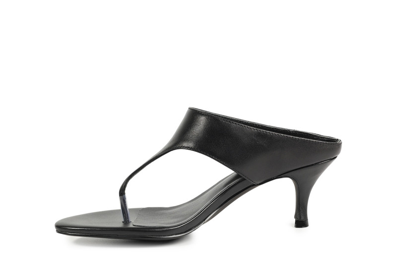 Мюлі чорні з натуральної шкіри (008903)