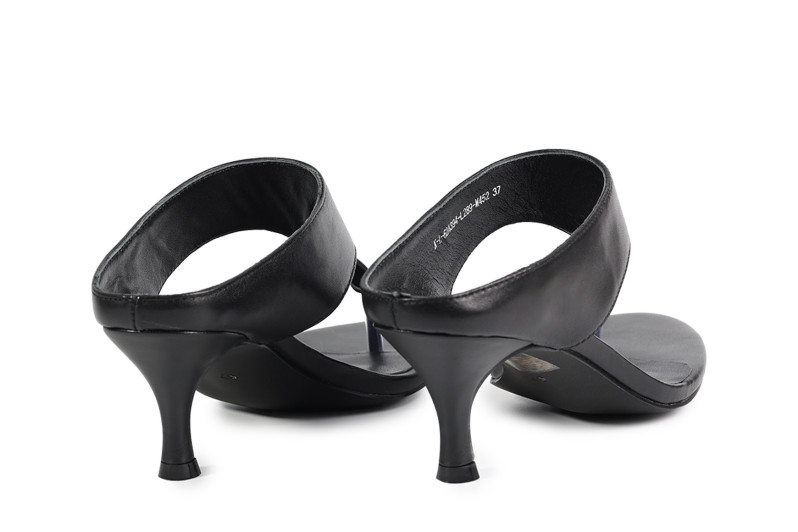 Мюлі чорні з натуральної шкіри (008903)