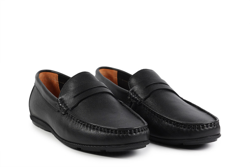 Мокасини чоловічі чорні з натуральної шкіри (008863)