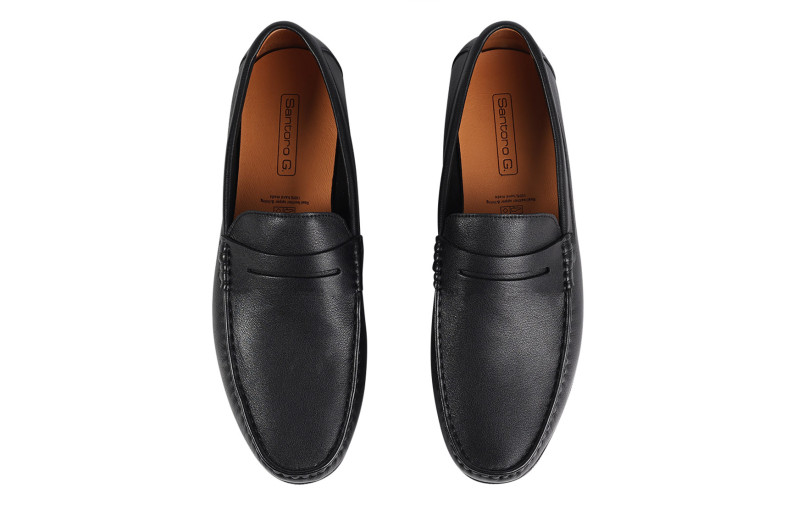 Мокасини чоловічі чорні з натуральної шкіри (008863)