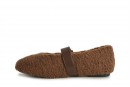 Туфлі жіночі коричневі зі штучного хутра (008678)