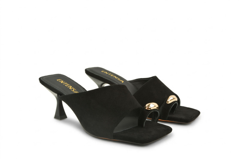 Мюлі чорні з натуральної замши (008962)