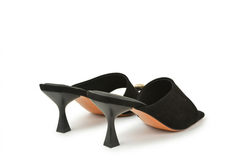 Мюлі чорні з натуральної замши (008962)