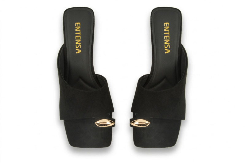 Мюлі чорні з натуральної замши (008962)