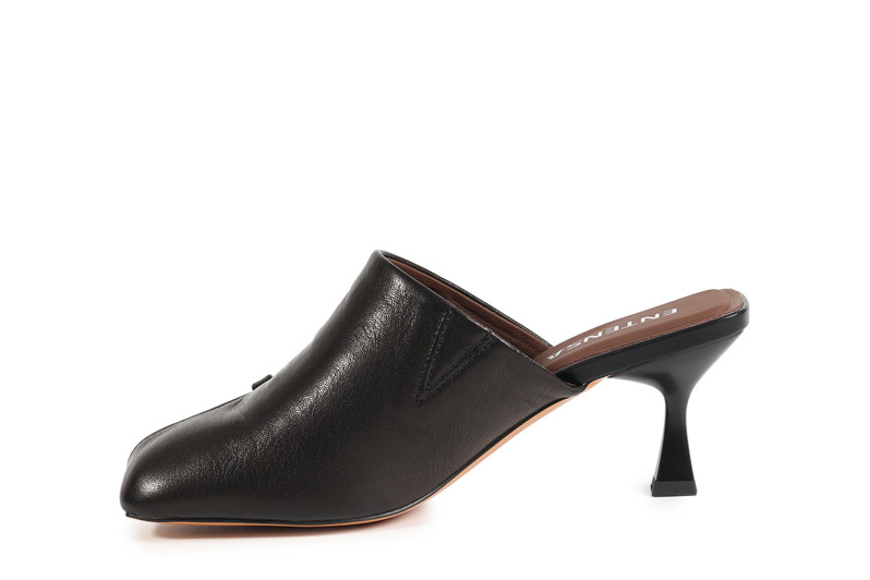 Мюлі чорні з натуральної шкіри (008894)